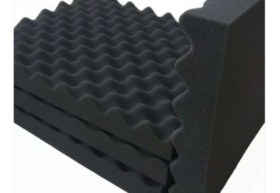 白と黒の防音ポリエステル繊維音響パネル オフィス用音響吸収用
