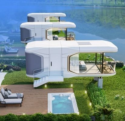 豪華な農家 携帯型宇宙カプセル ホテル 鉄鋼 商用スペース ポータカビン