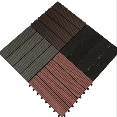 テラス 木 プラスチック コンポジット コーヒー WPC 300*300mm 床タイル 滑らかな屋外庭園