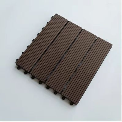 テラス 木 プラスチック コンポジット コーヒー WPC 300*300mm 床タイル 滑らかな屋外庭園
